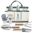 Personalized Gardening Tools Gardening Supplies Kit Gardening Gifts for Women Garden Tool Bag Organizer with Birth Flower and Name Outdoor Hand Tools Birthday Gifts for Gardener Christmas