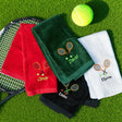 Toalla de tenis personalizada – Nombre y bordado de raqueta personalizados