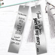 Marcapáginas de acero inoxidable personalizado para profesor/a