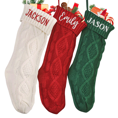 Medias de Navidad Bordadas Personalizadas