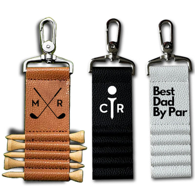 Etiqueta de golf personalizada con 5 tees