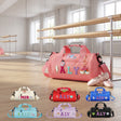 Bolsa de baile de ballet personalizada para niños, bolsa de lona con letras de chenilla para niños