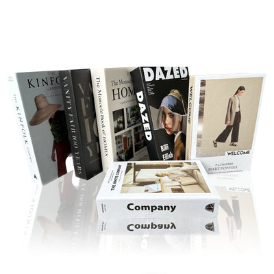 6 Libros Decorativos Modernos para el Hogar, Libros Decorativos Falsos Plegables para el Hogar