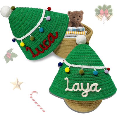 Cesta de Navidad Tejida Personalizada