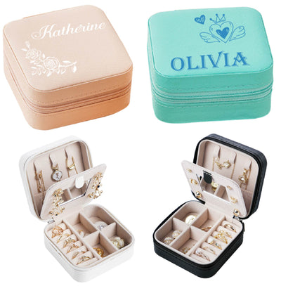 Joyero portátil personalizado con espejo, regalos adecuados para viajeros y colegas. Regalo de cumpleaños