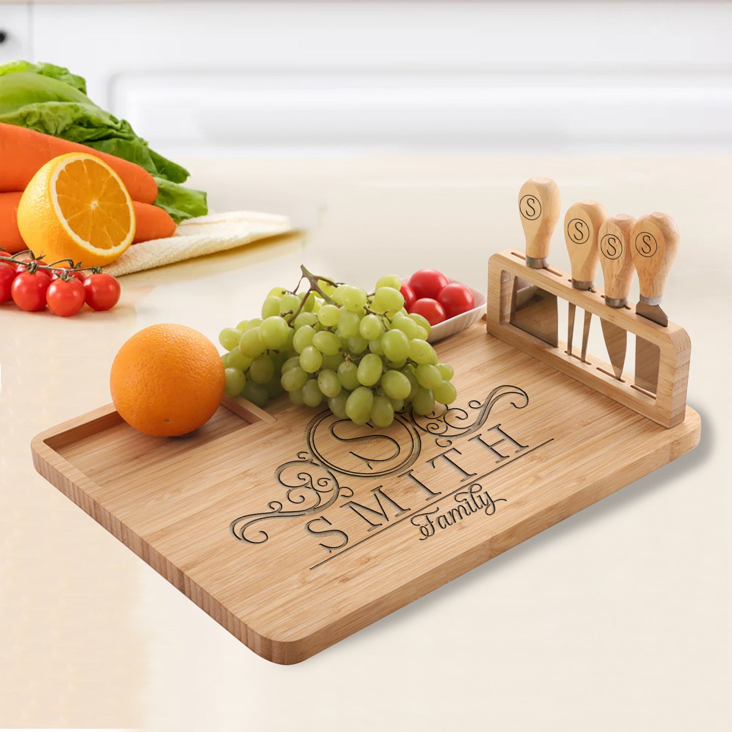 Personalized Engrave Charcuterie Board Set