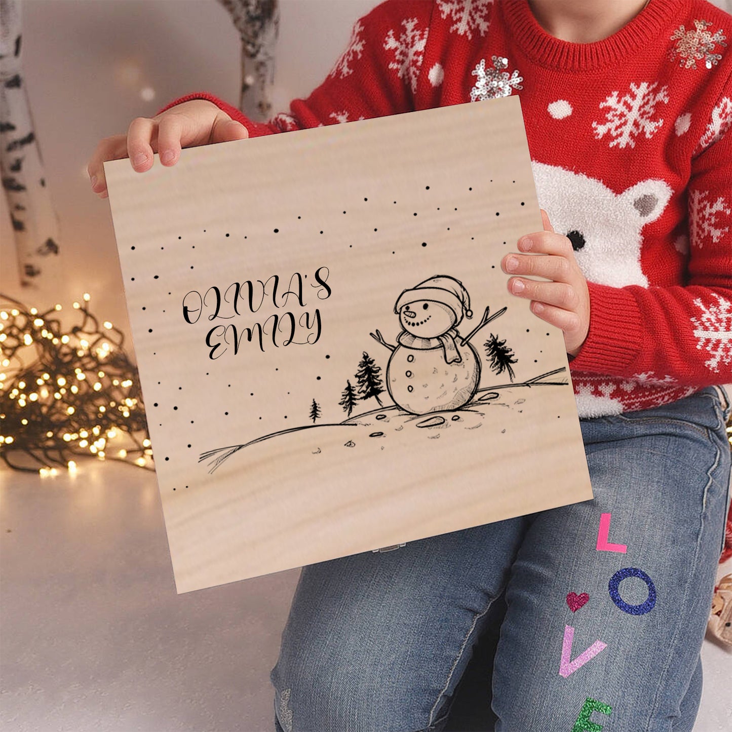 Personalized Christmas Eve Gift Box - Wooden Box with Name