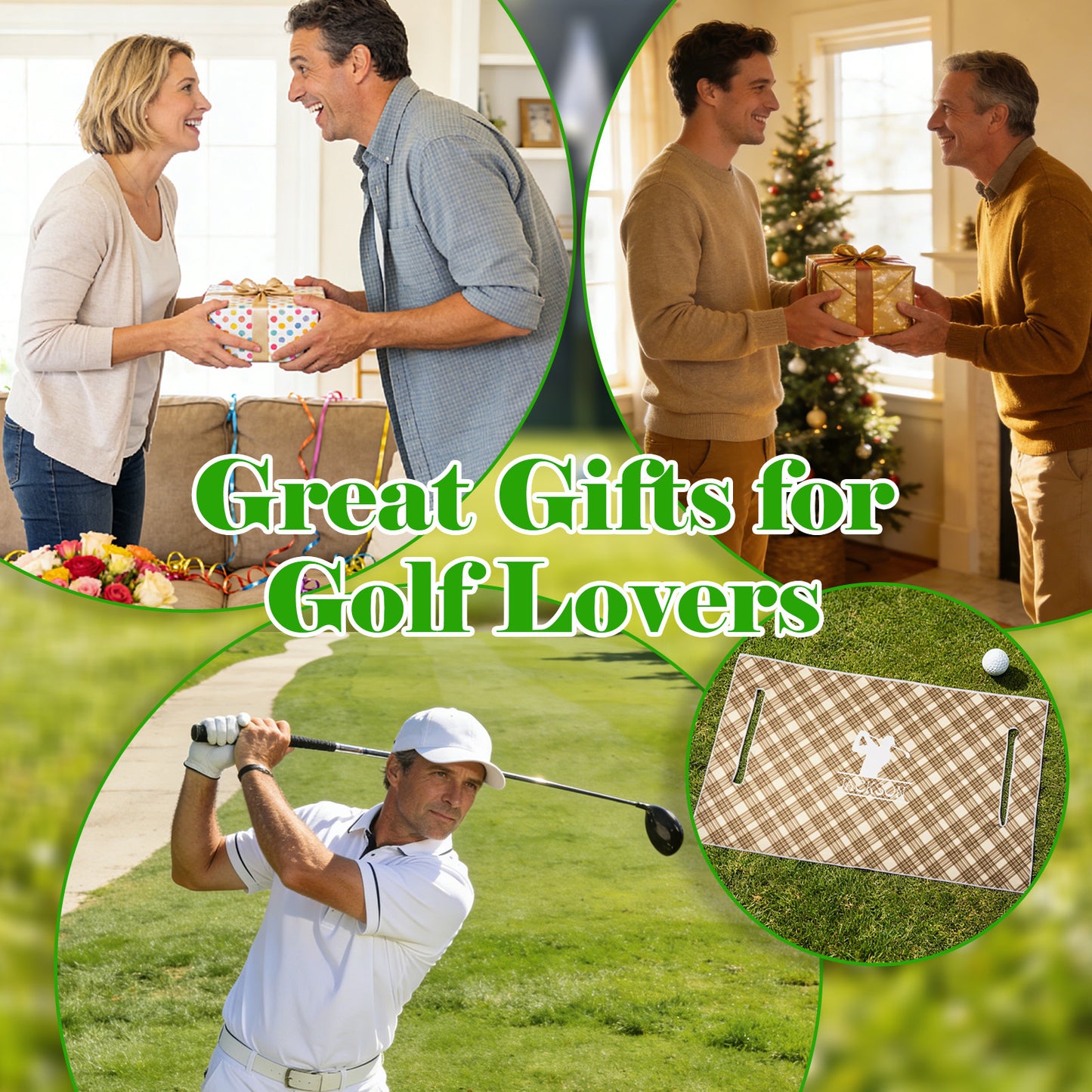 Personalized Golf Cart Seat Cover Custom Name Initial or Logo Golf Course Accessories 51" × 31.5" Universal Fit for 2-Seat Carts Gifts for Golf Enthusiast Dad Husband