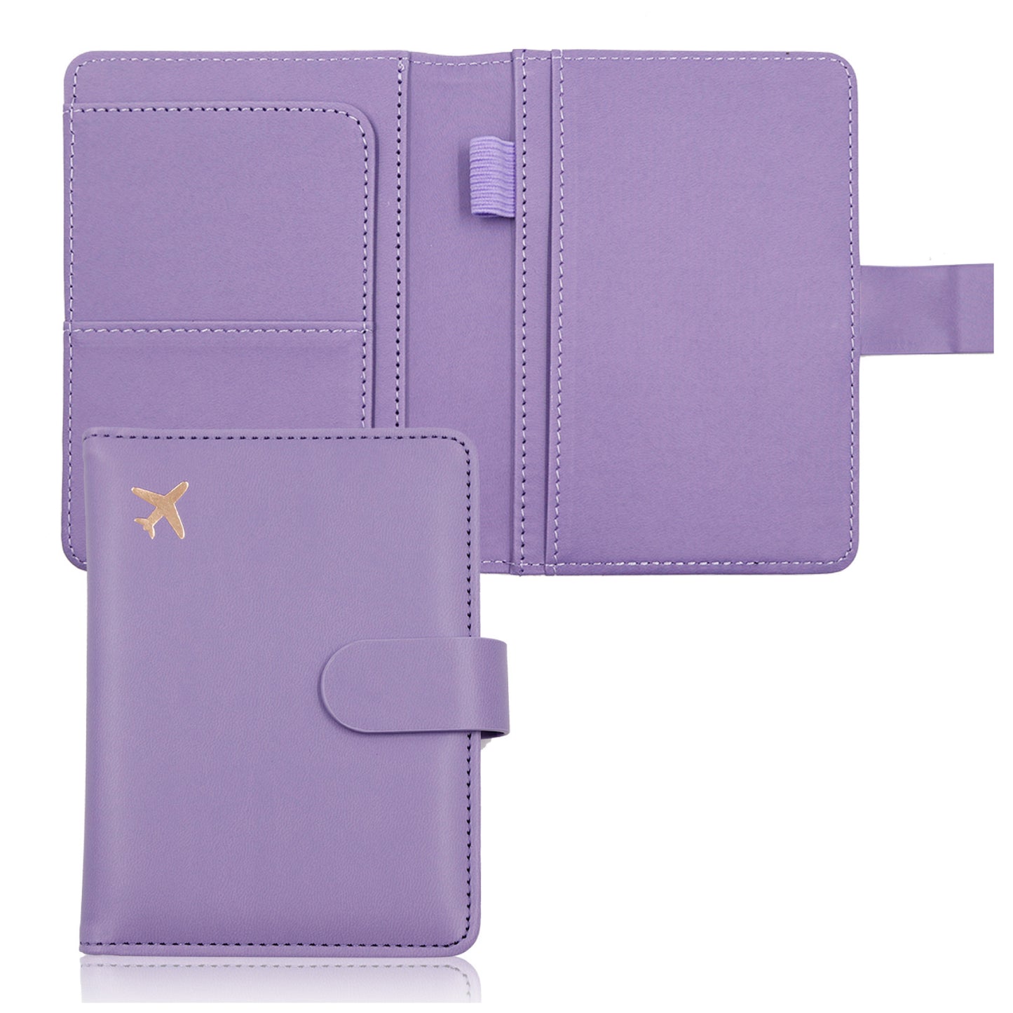 Personalised Durable Leather Passport Cover, Custom Luggage Tag Set with Name