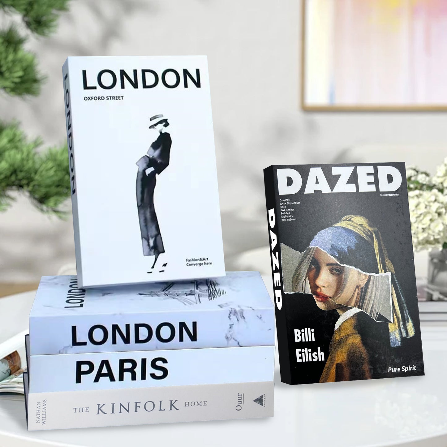 Luxurious Modern Faux Decorative Books Set for Home Decor Bookshelf, Coffee Table