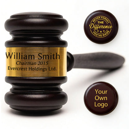 Personalized Judge Gavel and Sound Block Set Wooden Gavel Set Custom Engraved Name and Text Gift for Lawyers Judges Chairmen Retirement Law School Graduation Birthday Xmas Gifts