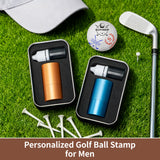 Personalized Large Golf Ball Stamp – 20 mm Logo with Metal Storage Case