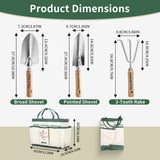 Personalized Gardening Tools Gardening Supplies Kit Gardening Gifts for Women Garden Tool Bag Organizer with Birth Flower and Name Outdoor Hand Tools Birthday Gifts for Gardener Christmas