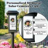 Personalized Solar Lights for Cemetery Solar Pathway Lights with Photo & Name Garden Memorial Outdoor Grave Light for Outdoor Garden Balcony Yard Memorial Remembrance Gifts for Loved Ones