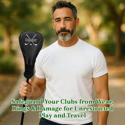 Personalized Golf Club Cover Custom Name or Logo Head Cover Driver Men's Golf Accessories Gifts for Golf Lovers Golfers Dad Husband Father's Day Birthday Wedding Xmas Gifts-XMJ