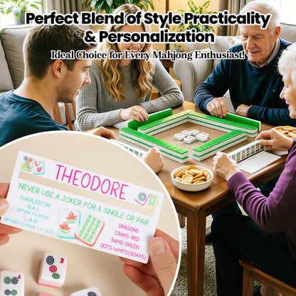 Personalized Acrylic Mahjong Line Reader  with Rules and Name  Accessories Tool Gifts  for Parties  Game Nights  Birthday Gifts for Lovers  Beginners  Family  Friends  Wife  Husband