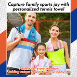 Toalla de tenis personalizada – Nombre y bordado de raqueta personalizados
