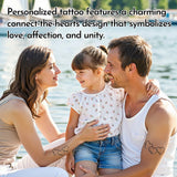 15 Pcs Personalized Heart Temporary Tattoos Custom Name Waterproof Tattoo Stickers Funny Party Favors Gifts for Birthday Bachelorette Wedding Pool Party Milestone Graduation