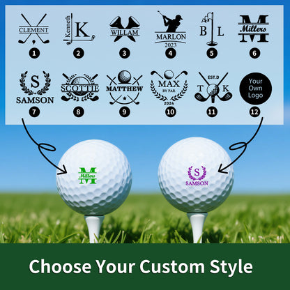 Personalized Golf Ball Stamp - Custom Logo & Name