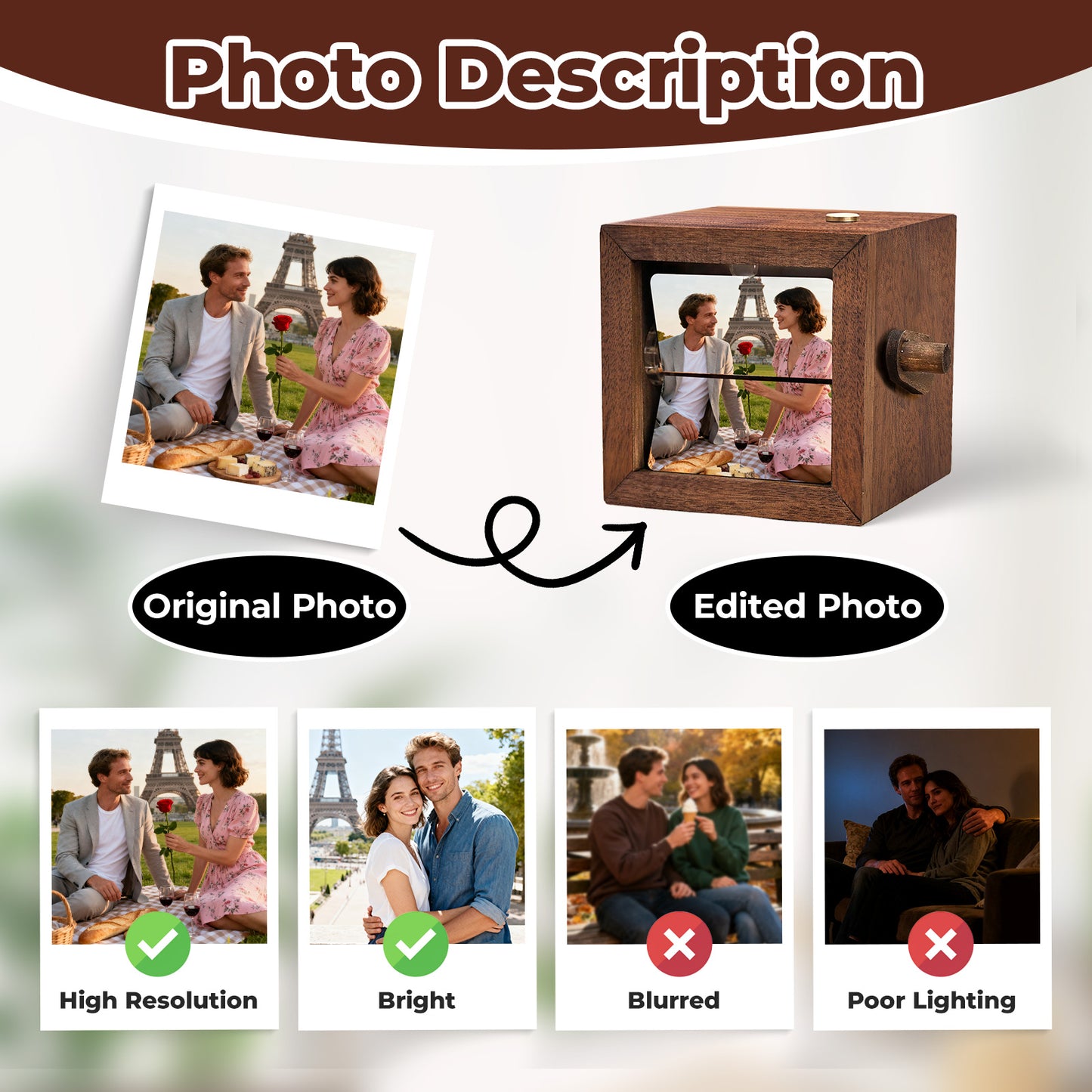 Personalized Photo Flip Box