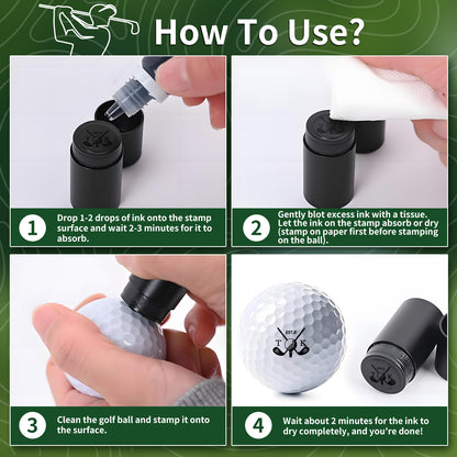 Personalized Golf Ball Stamp - Custom Logo & Name