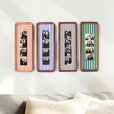 Narrow Fabric Mat Photobooth Strip Frame Solid Wood 2 Styles & 9 Colors Available Anniversary Gift