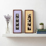 Narrow Fabric Mat Photobooth Strip Frame Solid Wood 2 Styles & 9 Colors Available Anniversary Gift