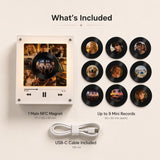 Custom Music Fridge Magnet Personalized NFC Record Player Magnet Photo Collage Music Box Voice Note Gift Anniversary Gift for Him Her