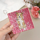 Custom Pet Portrait & Name Watercolor Style - Personalized Jewelry Dish