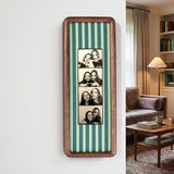 Narrow Fabric Mat Photobooth Strip Frame Solid Wood 2 Styles & 9 Colors Available Anniversary Gift