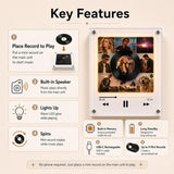 Custom Music Fridge Magnet Personalized NFC Record Player Magnet Photo Collage Music Box Voice Note Gift Anniversary Gift for Him Her