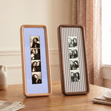 Narrow Fabric Mat Photobooth Strip Frame Solid Wood 2 Styles & 9 Colors Available Anniversary Gift