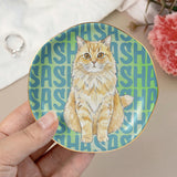 Custom Pet Portrait & Name Watercolor Style - Personalized Jewelry Dish