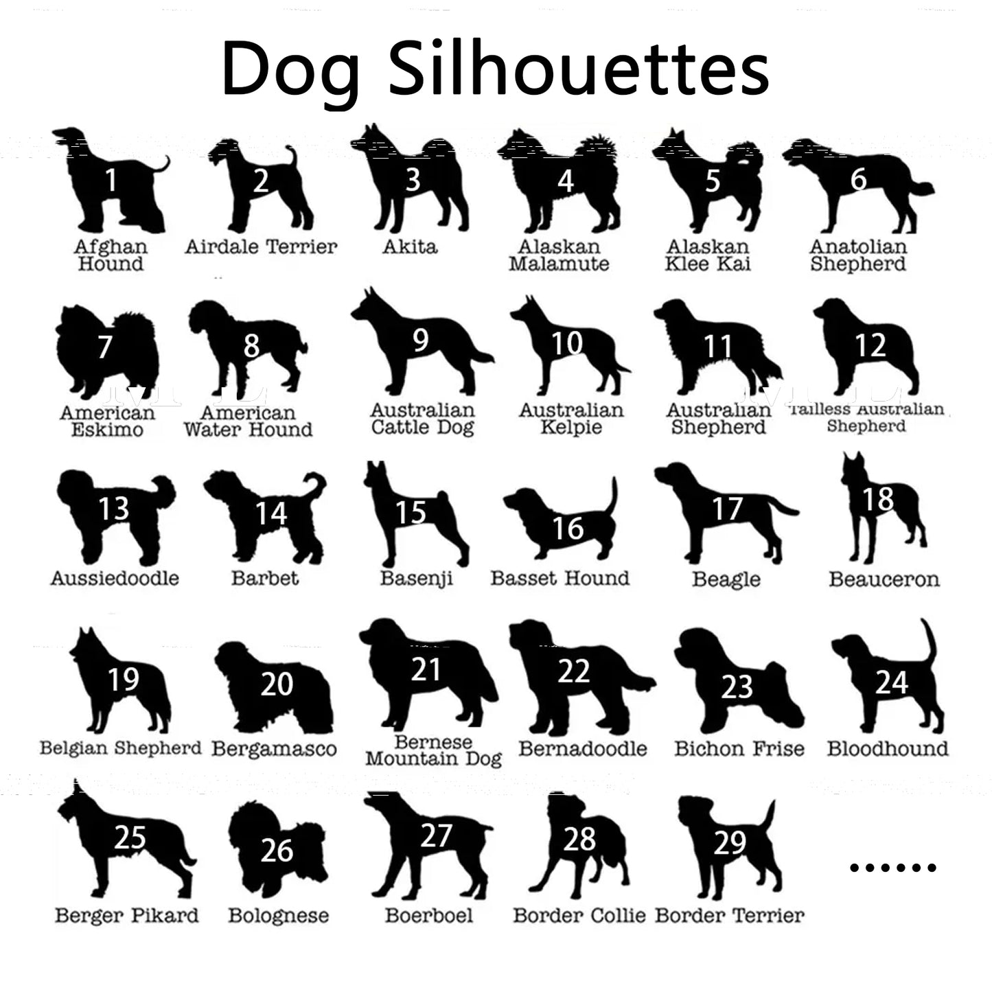 Personalized Dog Silhouette Christmas Ornament