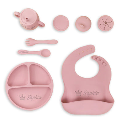 Set de alimentación personalizado de silicona para bebé
