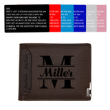Billetera Personalizada para Hombre, Billetera con Monograma Personalizado para Hombre, Billetera de Cuero Sintético Personalizada