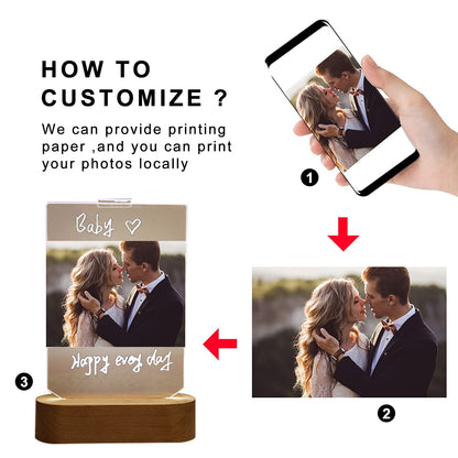 Personalized Photo Lamp LED Light