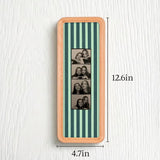 Narrow Fabric Mat Photobooth Strip Frame Solid Wood 2 Styles & 9 Colors Available Anniversary Gift