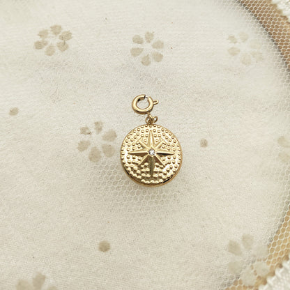 Personalized Gold Charm Necklace, Handmade Necklaces, DIY Ruby Charm Necklace