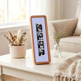 Narrow Fabric Mat Photobooth Strip Frame Solid Wood 2 Styles & 9 Colors Available Anniversary Gift