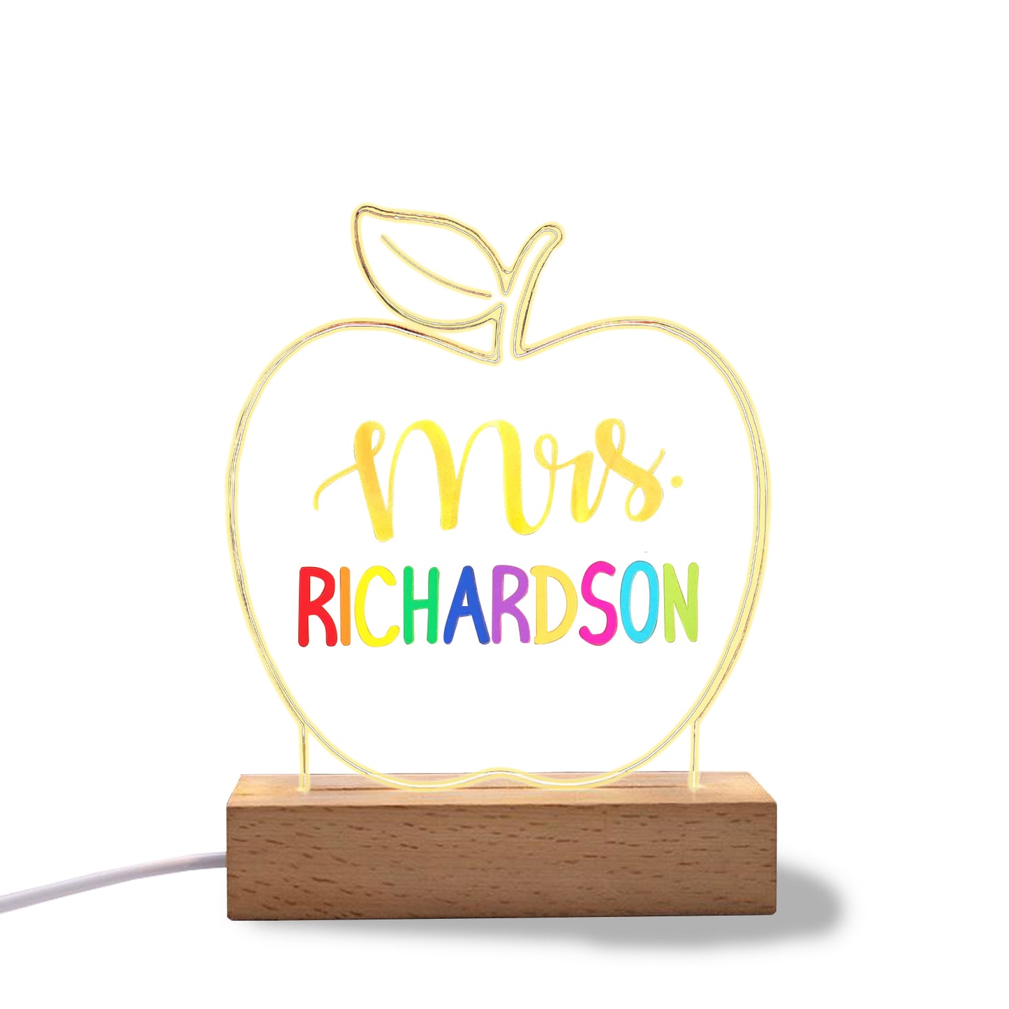 Personalized Teacher Acrylic Night Light