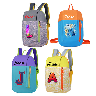Mochila escolar con nombre personalizado