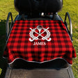 Personalized Golf Cart Seat Cover Custom Name Initial or Logo Golf Course Accessories 51" × 31.5" Universal Fit for 2-Seat Carts Gifts for Golf Enthusiast Dad Husband