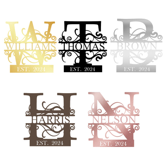 Custom Metal Name Sign | Metal Wall Art | Last Name Sign