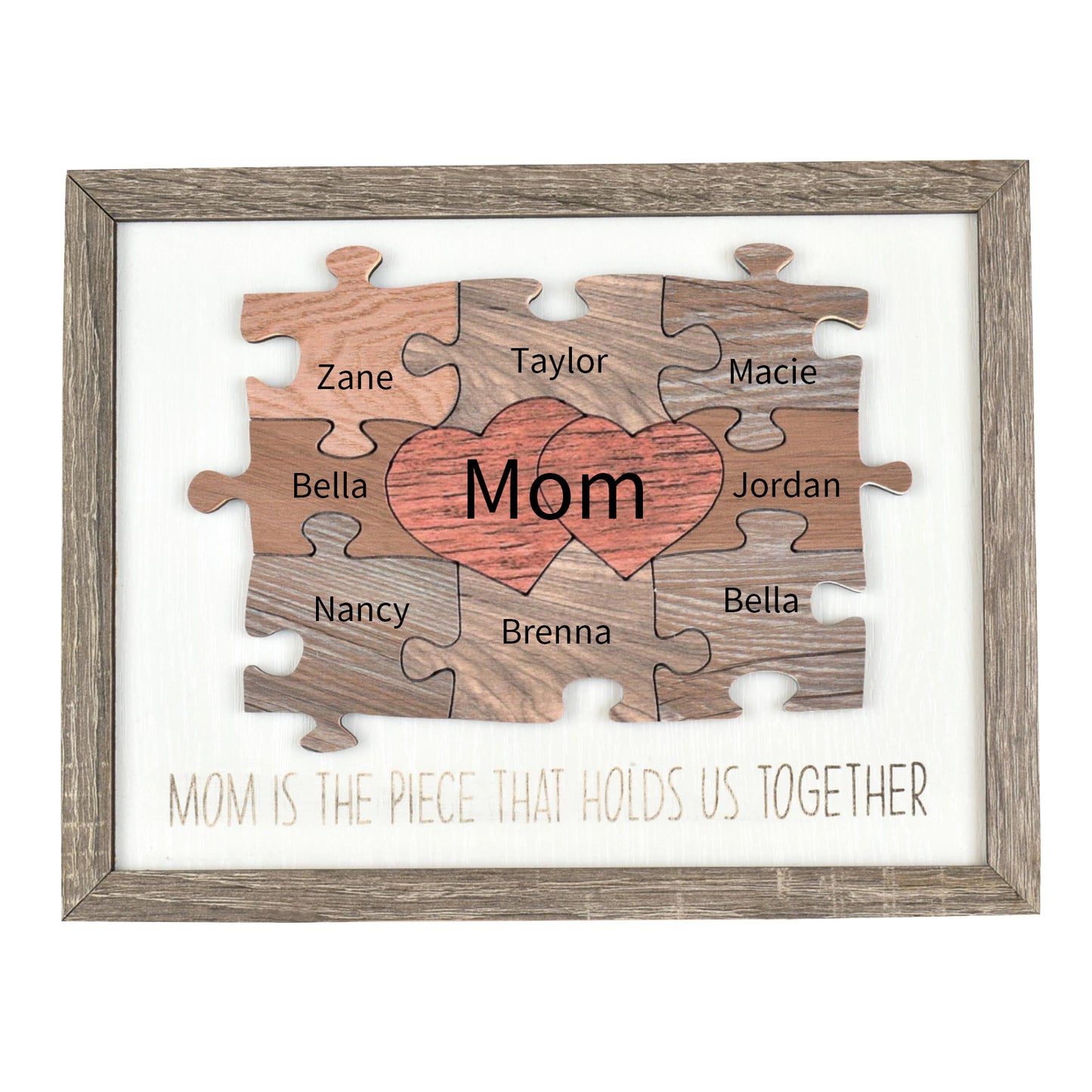 Personalized Heart Puzzle Wall Decoration