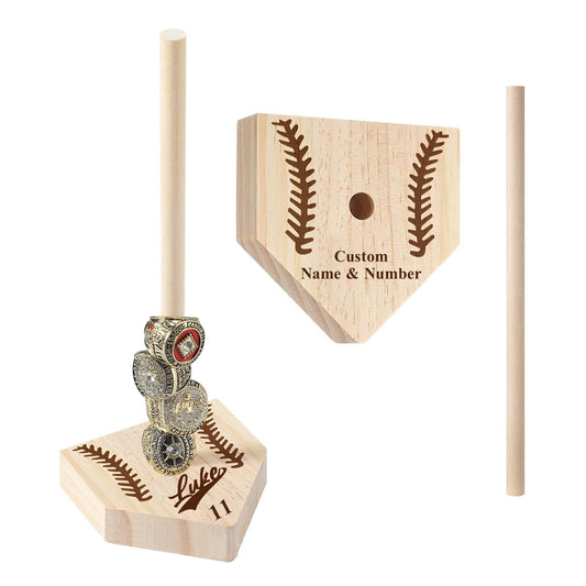 Personalized Wooden Championship Ring Stand