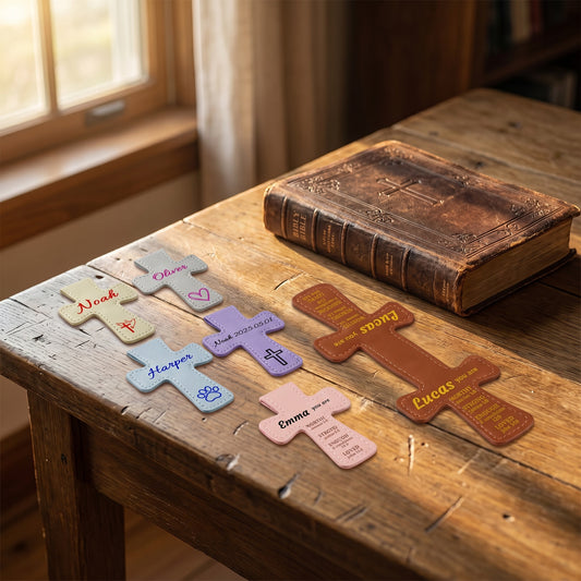 Marcapáginas magnéticos cristianos personalizados, marcapáginas de piel sintética con nombre y versículos bíblicos, marcapáginas con cruz católica, regalos religiosos para mujeres, estudiantes, profesores, padres y amantes de los libros