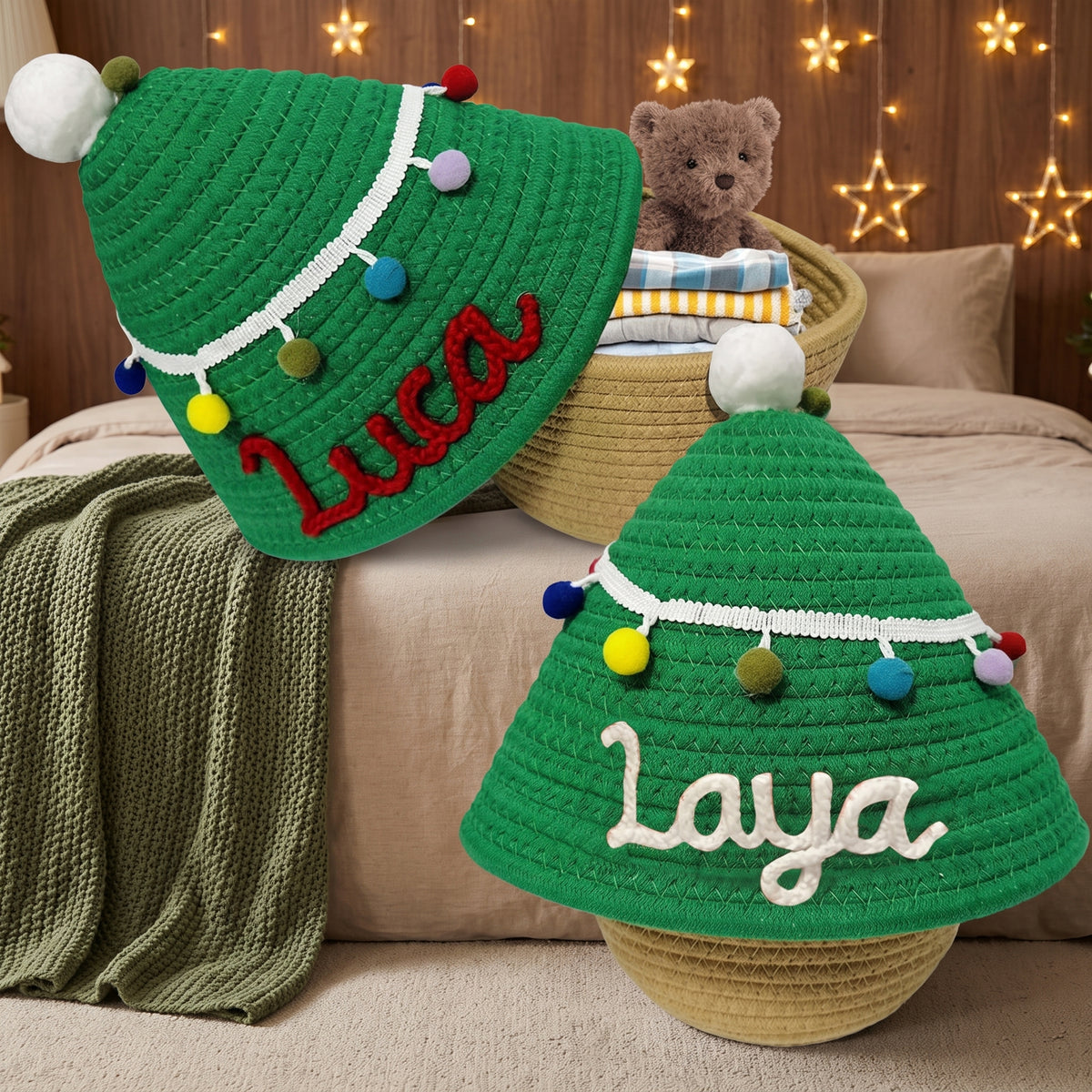 Cesta de Navidad Tejida Personalizada