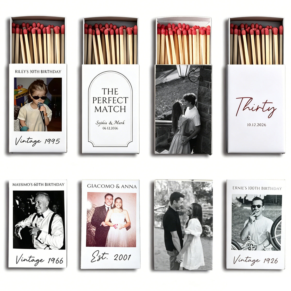 Personalized Matchbooks  Bulk Custom Photo Matchbooks  for Birthday Wedding Engagement Party Favors  Birthday Table Decor  Without Matches  Gifts for Husband  Wife  Dad  Mom  Family  Friends
