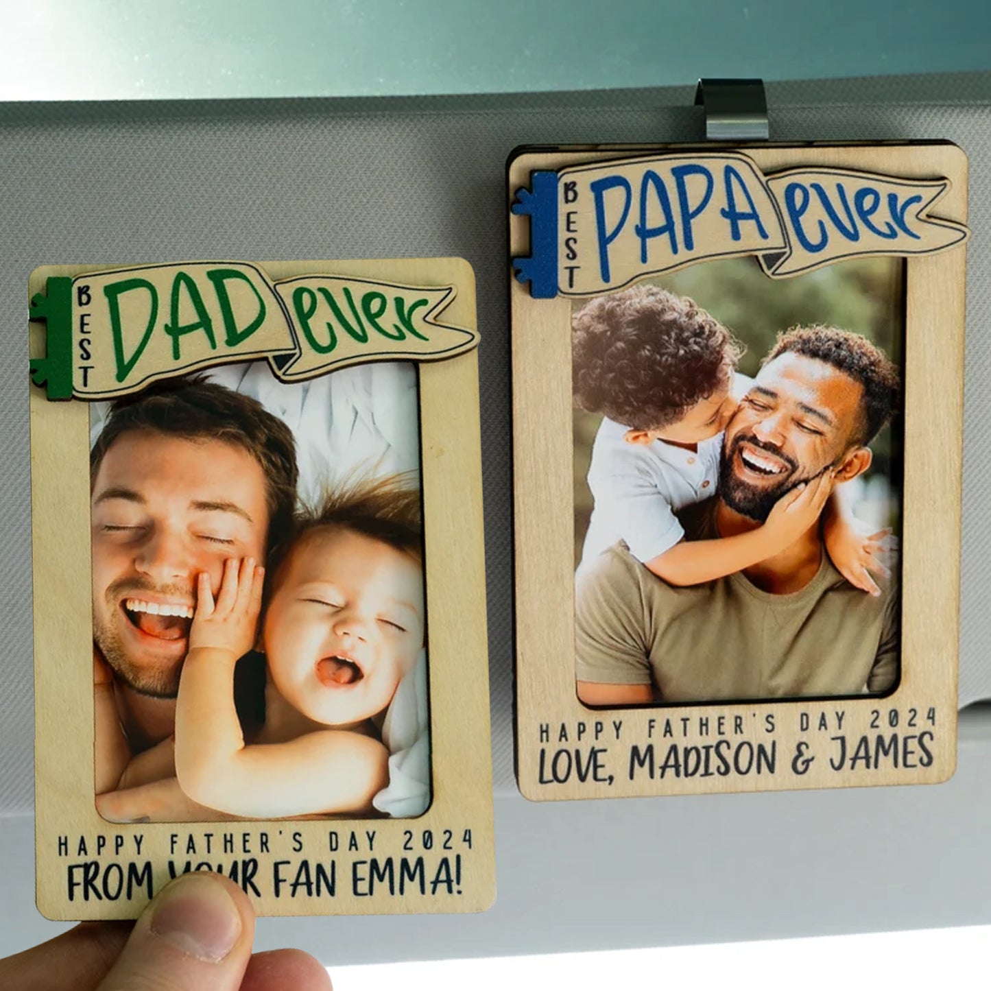 Personalized Car Photo Frame Sun Visor Clip